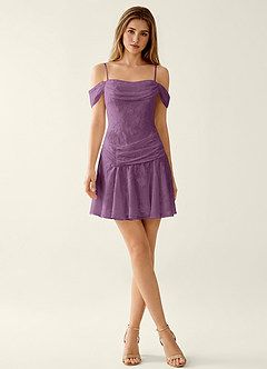 Delia Wisteria Lace Column Mini Dress image6