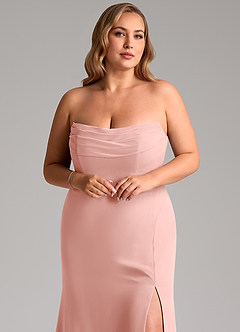 Azazie Saige Bridesmaid Dresses Rosette A-Line Off the Shoulder Chiffon Convertible Dress image11