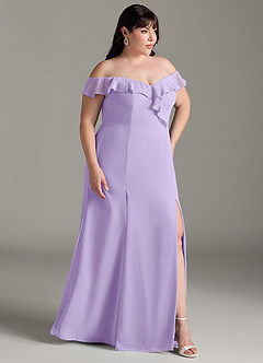 Azazie Sophie Bridesmaid Dresses Lilac A-Line Off the Shoulder Chiffon Convertible Dress image19