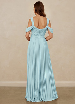 Christian Siriano Bridal for Azazie 1013 Bridesmaid Dresses Sea Glass A-Line Off the Shoulder Chiffon Dress image3