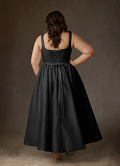 Azazie Verina Robes de mariée Robe Trapèze en Satin Avec poches Noir image10