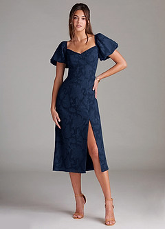 blue dresses for wedding Royal Blue One Shoulder Long Evening Dress With Slit,Wedding Guest Outfit  fg4717