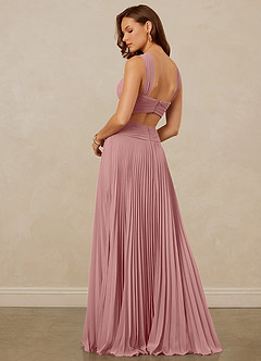 Christian Siriano Bridal for Azazie 1009 Bridesmaid Dresses Dusty Rose A-Line Pleated Chiffon Dress image3