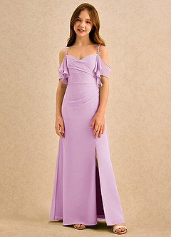 Azazie Pippy Girls Formal Flower Girl Dresses Candy Pink A-Line Sweetheart Neckline Chiffon Dress image3