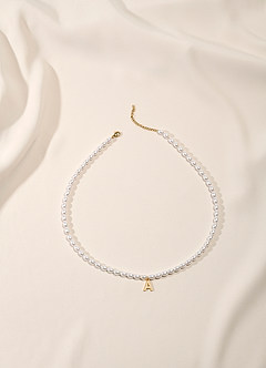Letter Pearl Necklace