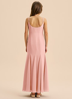 Azazie Evey Junior Abito Sirena in Chiffon Plissettato Rosetta image2