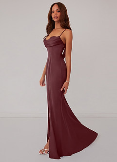 Barbie ♥ Azazie Bridesmaid Dresses Sangria Mermaid Corset Stretch Satin Dress image4