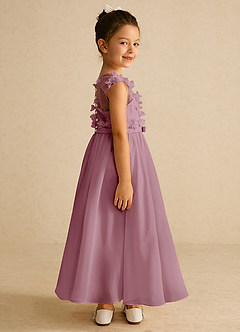 Azazie Arlo Final Sale Vintage Mauve A-Line Bow Chiffon Dress image3