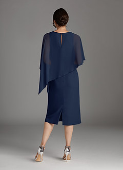 Azazie Sparrow Mère de la mariée Robes Robe Fourreau en Mousseline de soie Paillettes Bleu Marine Foncé image4