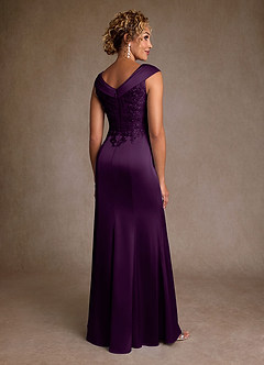 Azazie Santa Monica 신부의 어머니 드레스 A라인 레이스 플로어 길이 드레스 image2