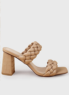 front Double Braided High Heel Sandals