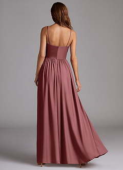 Azazie Calianna Brautjungfernkleider Wandelbar A-Linie Schulterfrei Stretch-Satin Kleid Amethyst image4