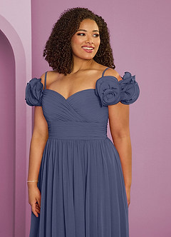 Barbie ♥ Azazie Bridesmaid Dresses Stormy A-Line Off the Shoulder Chiffon Convertible Dress image9