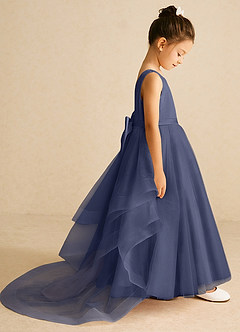 Azazie Pumpkin Flower Girl Dresses Stormy A-Line Convertible Tulle Dress image3