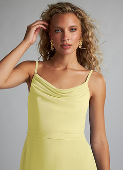 Azazie Summer Abiti da Damigella Abito Sirena in Chiffon con Scollo a Cappuccio Sorbetto Al Limone image5