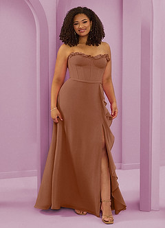 Barbie ♥ Azazie Final Sale Bronzer A-Line Sweetheart Neckline Chiffon Dress image10