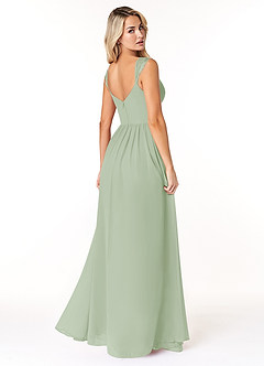 Azazie Cleobella Bridesmaid Dresses Dusty Sage A-Line Sweetheart Lace Chiffon Dress image5