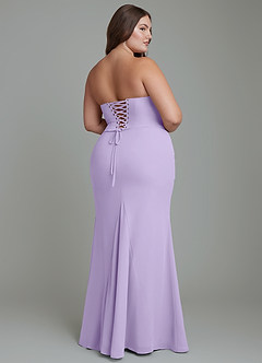 Azazie Sorrel Bridesmaid Dresses Lilac Mermaid Corset Chiffon Dress image10