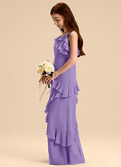 Azazie Evara Junior Tahiti A-Line Chiffon Dress image5