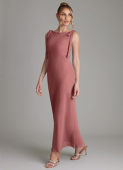 Azazie Luddie Abiti da Damigella Abito Sirena in Chiffon Fiocco Ametista image1