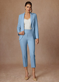 Kennedy Sky Blue Refined Weave Performance Pants Suit