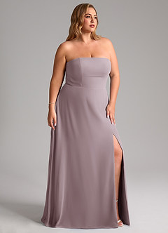 Azazie Wren Bridesmaid Dresses Dusk A-Line Side Slit Chiffon Convertible Dress image12