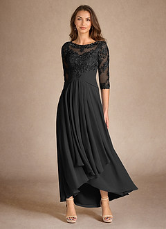 Azazie Marietta Abiti per la Madre della Sposa Abito A-Line in Pizzo Nero image1