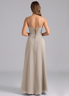 Azazie Valentine Bridesmaid Dresses Frost A-Line Corset Chiffon Dress image2