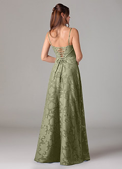 Azazie Valentine Suknie dla druhen Linia A Dekolt w kształcie serca Kwiatowe wypalenie Do ziemi Sukienka image5