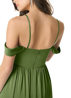 Azazie Morana Bridesmaid Dresses Juniper A-Line Off the Shoulder Stretch Satin Convertible Dress image9
