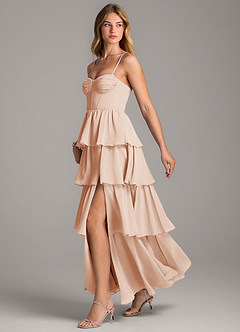 Azazie Alanna Bridesmaid Dresses English Rose A-Line Sweetheart Neckline Chiffon Dress image4