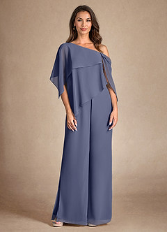 Azazie Halima vestidos de madre de la novia Vestido de Tormenta de Gasa de Mono/Traje de pantalón con Corte Lateral image7