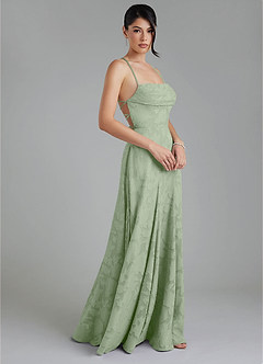 Azazie Tatum Bridesmaid Dresses Dusty Sage A-Line Corset Floral Burnout Dress image8