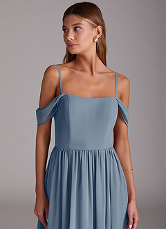 Azazie Calianna Bridesmaid Dresses Twilight A-Line Off the Shoulder Chiffon Convertible Dress image7