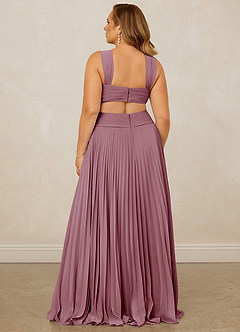 Christian Siriano Bridal for Azazie 1009 Bridesmaid Dresses Vintage Mauve A-Line Pleated Chiffon Dress image15