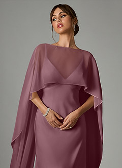 Azazie Stefania Rochii de domnișoară de onoare A-Line Satin elastic Lungime până la podea Rochie image5