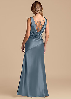 Azazie Rylina Brautjungfernkleider Meerjungfrau-Linie Metallischer Satin Kleid Zwielichtviolett image6