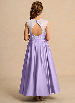 Azazie Candy Girl Flower Girl Klänningar Klä Balklänning i Matt satäng Rosett image3