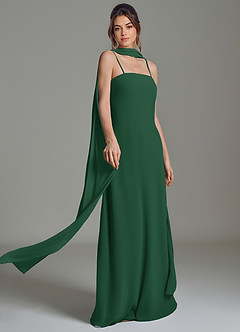 Azazie Ilana Bridesmaid Dresses Dark Green A-Line Strapless Chiffon Dress image7