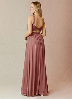 Azazie Reniya Bridesmaid Dresses Cedar Rose A-Line Pleated Mesh Convertible Dress image2