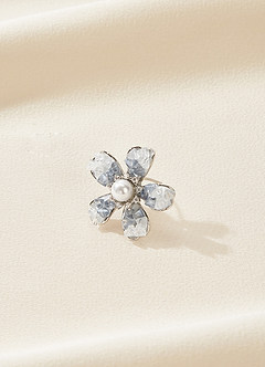 front Pendientes de flor azul