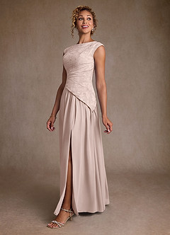 Azazie Kalleen Abiti per la Madre della Sposa Abito A-Line in Chiffon Plissettato Rosa Rossore image4