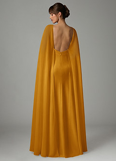 Azazie Stefania Vestidos de madrinha de casamento Vestido Caramelo de Cetim elástico de Linha A image4