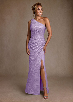 Azazie Joylin Suknie dla Matki Panny Młodej Trąbka Jedno ramię Kwiatowe wypalenie Długość podłogi Sukienka image1