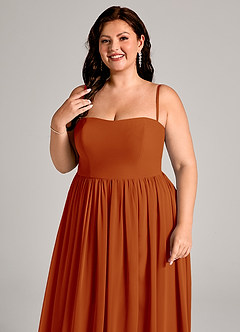 Azazie Calianna Bridesmaid Dresses Paprika A-Line Off the Shoulder Chiffon Convertible Dress image11