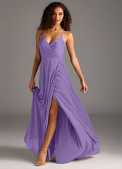 Azazie Davis Bridesmaid Dresses Tahiti A-Line Pleated Mesh Dress image8