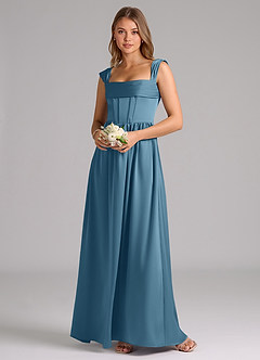 Azazie Hattie Bridesmaid Dresses Bermuda A-Line Corset Stretch Satin Dress image1