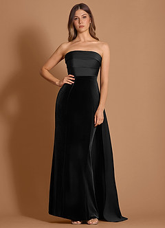 Catherine Negro Vestido largo image3