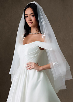 front Welon Lily Double Layer Bow Pearl Fingertip