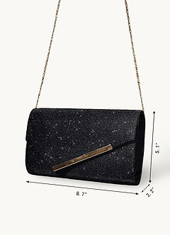 front Micronized Glitter Envelope Bag